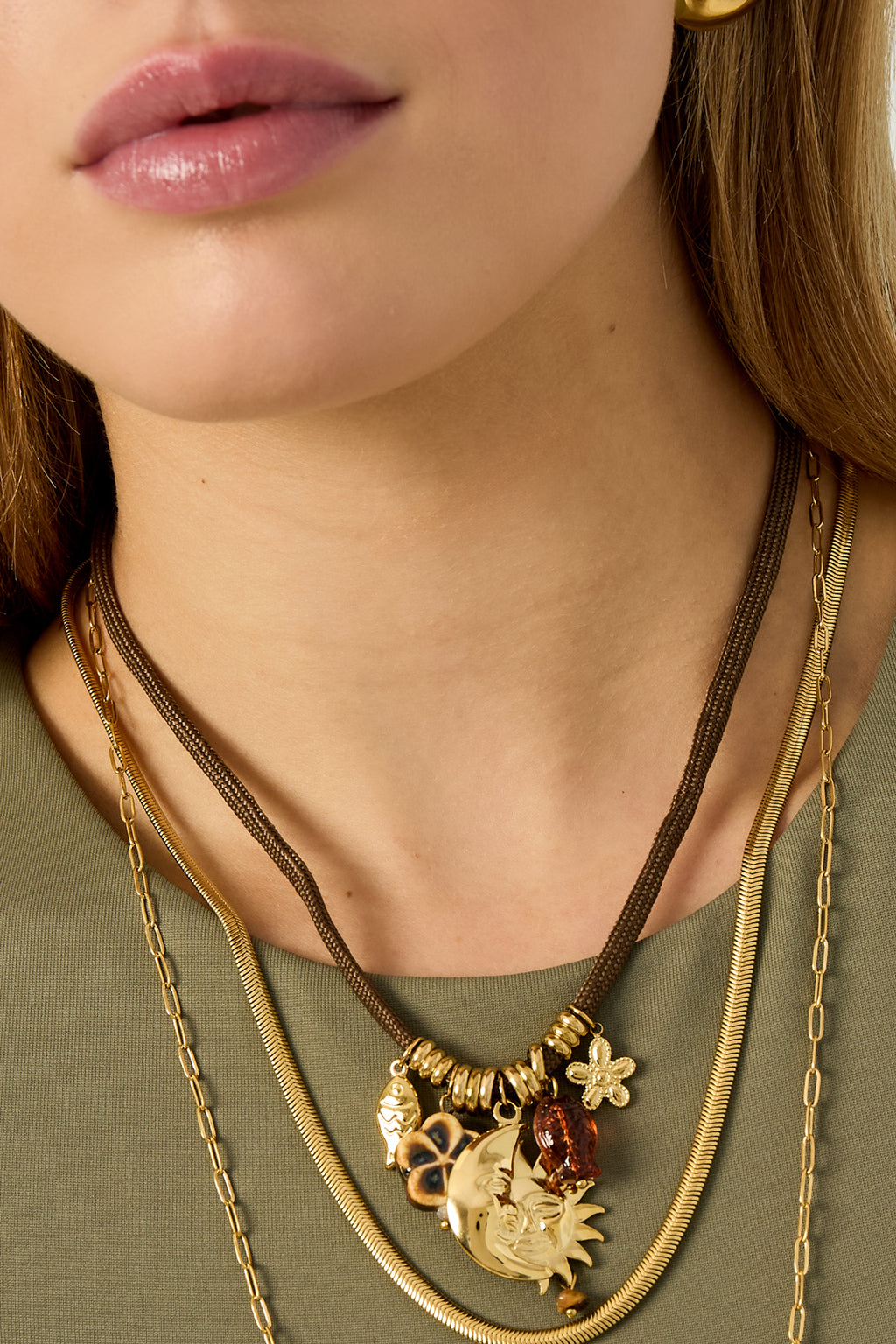 Collane con ciondolo a forma di corda, sole, serie romantica quotidiana, gioielli da donna