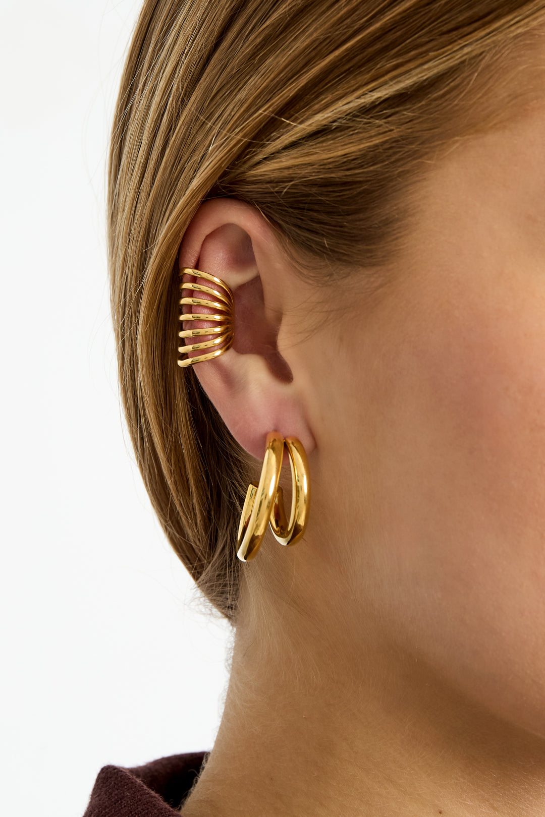 Orecchini pendenti in acciaio inossidabile, linea Casual Daily Simple, gioielli da donna