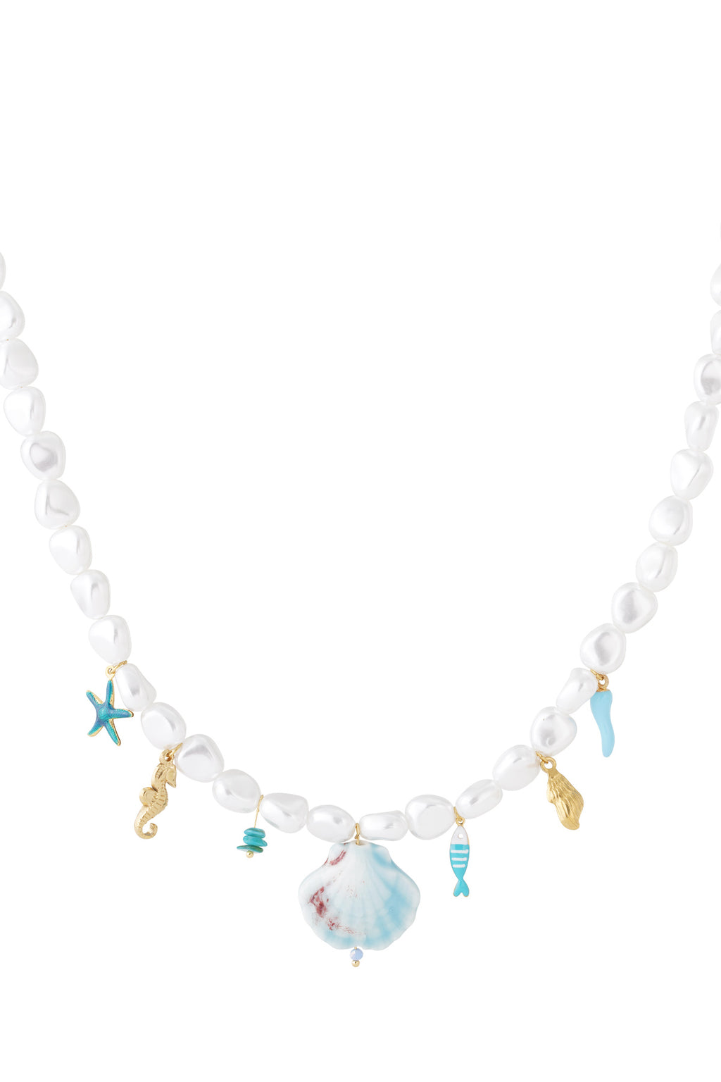 Collane di perle artificiali con perline, stile tartaruga, casual, per vacanze/spiaggia, semplici, da donna